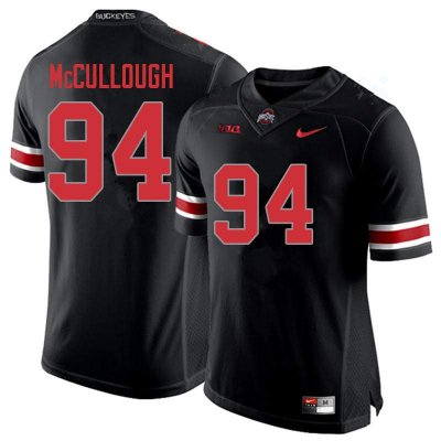 NCAA Ohio State Buckeyes Men's #94 Roen McCullough Blackout Nike Football College Jersey YBG3845ET